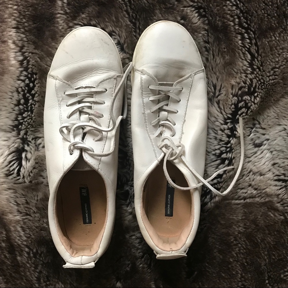 H&M White Leather Sneakers